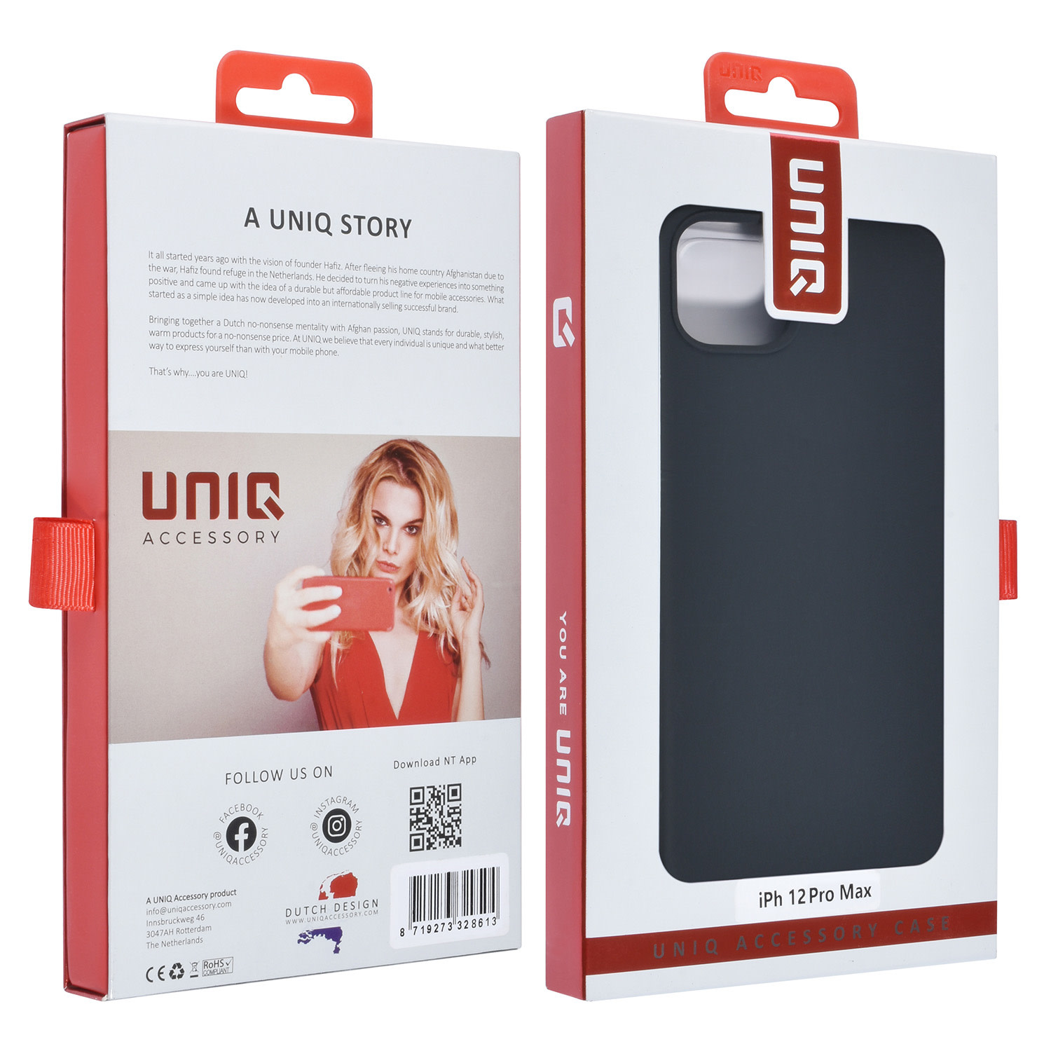 UNIQ Accessory UNIQ Accessory iPhone 12 Pro Max Premium Backcover hoesje - Zwart, foto 4 van 4