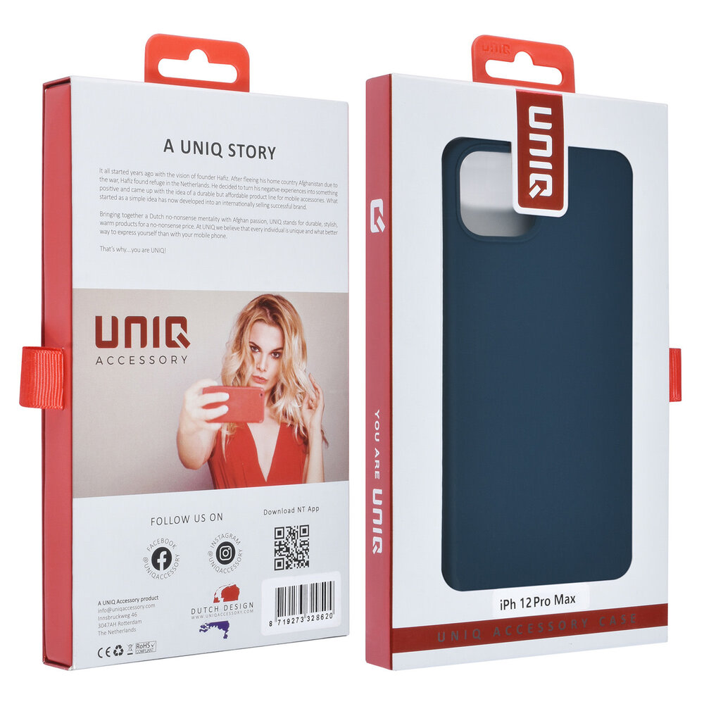 UNIQ Accessory UNIQ Accessory iPhone 12 Pro Max - Premium TPU Backcover - Dark Blue UNIQ Accessory UNIQ Accessory iPhone 12 Pro Max - Premium TPU Backcover - Dark Blue