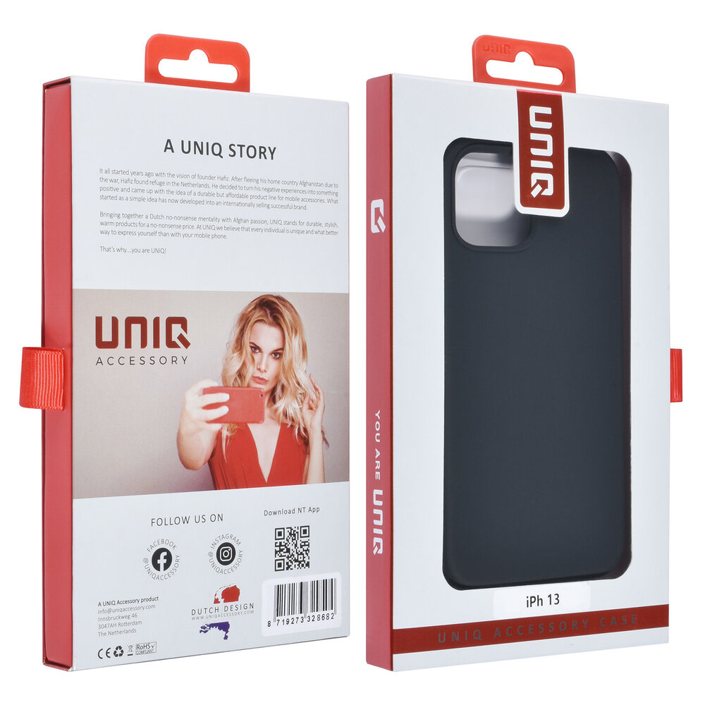 UNIQ Accessory UNIQ Accessory iPhone 13 & iPhone 14 Premium back cover - Zwart UNIQ Accessory UNIQ Accessory iPhone 13 & iPhone 14 Premium back cover - Zwart