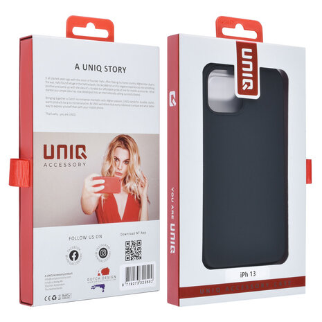 UNIQ Accessory UNIQ Accessory iPhone 13 & iPhone 14 Premium back cover - Zwart UNIQ Accessory UNIQ Accessory iPhone 13 & iPhone 14 Premium back cover - Zwart