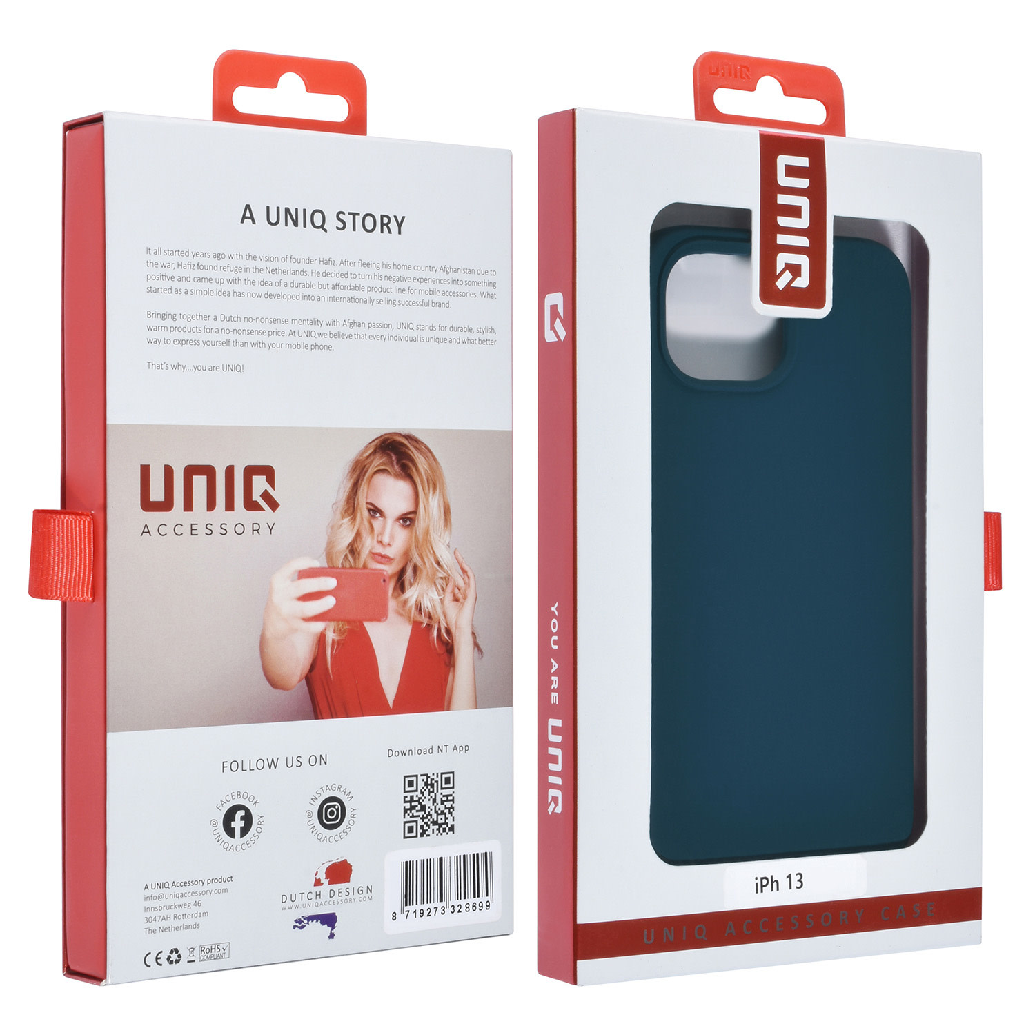 UNIQ Accessory UNIQ Accessory iPhone 13 & iPhone 14 Premium back cover - Blauw, foto 4 van 4