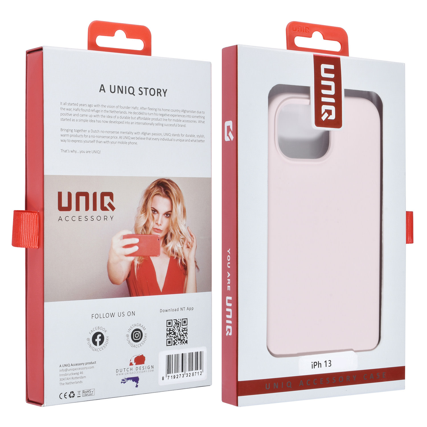 UNIQ Accessory UNIQ Accessory iPhone 13 & iPhone 14 Premium back cover - Roze, foto 4 van 4