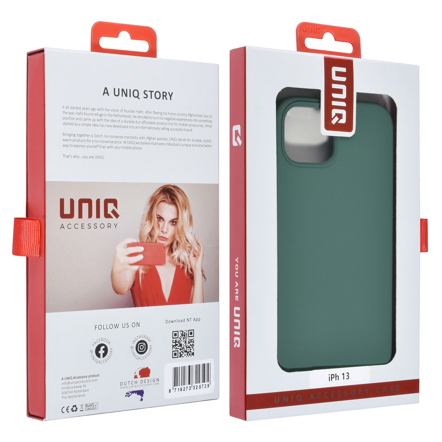 UNIQ Accessory UNIQ Accessory iPhone 13 & iPhone 14 Premium back cover - Groen, foto 4 van 4