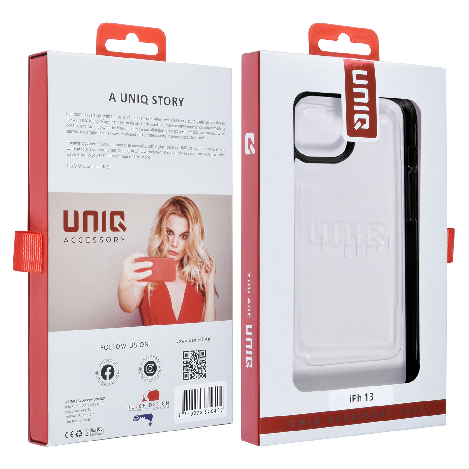 UNIQ Accessory UNIQ Accessory iPhone 13 & iPhone 14 Premium back cover - Zwart, foto 3 van 3