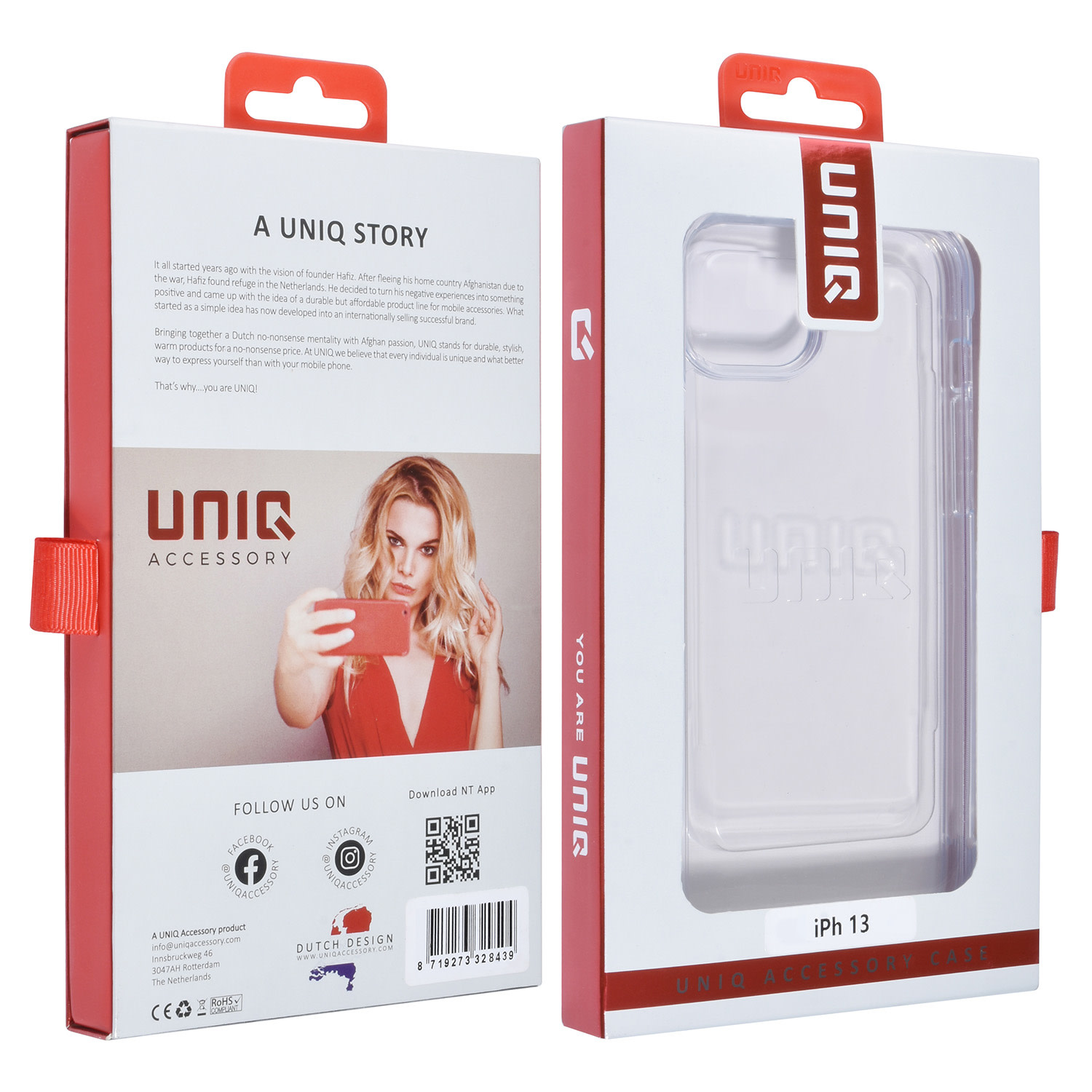 UNIQ Accessory UNIQ Accessory iPhone 13 & iPhone 14 Premium back cover - Transparant - Antishock, foto 4 van 4