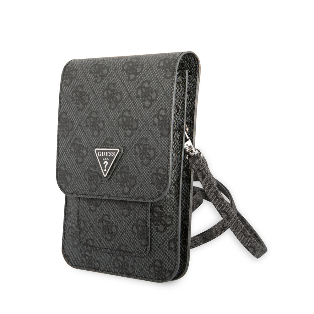 Guess Guess 7 inch Leather Wallet bag - 4G - Triangle - Noir