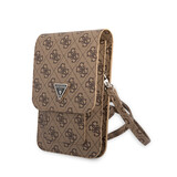 Guess Guess 7 inch PU Leather Wallet bag - 4G Triangle - Brown Guess Guess 7 inch PU Leather Wallet bag - 4G Triangle - Brown