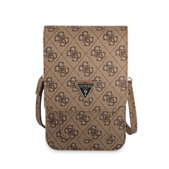 Guess 7 inch PU Leather Wallet bag - 4G Triangle - Marron