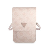 Guess Guess 7 inch PU Leather Wallet bag - 4G Triangle - Pink