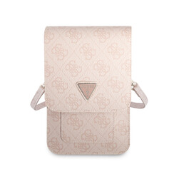Guess 7 inch PU Leather Wallet bag - 4G Triangle - Rosa