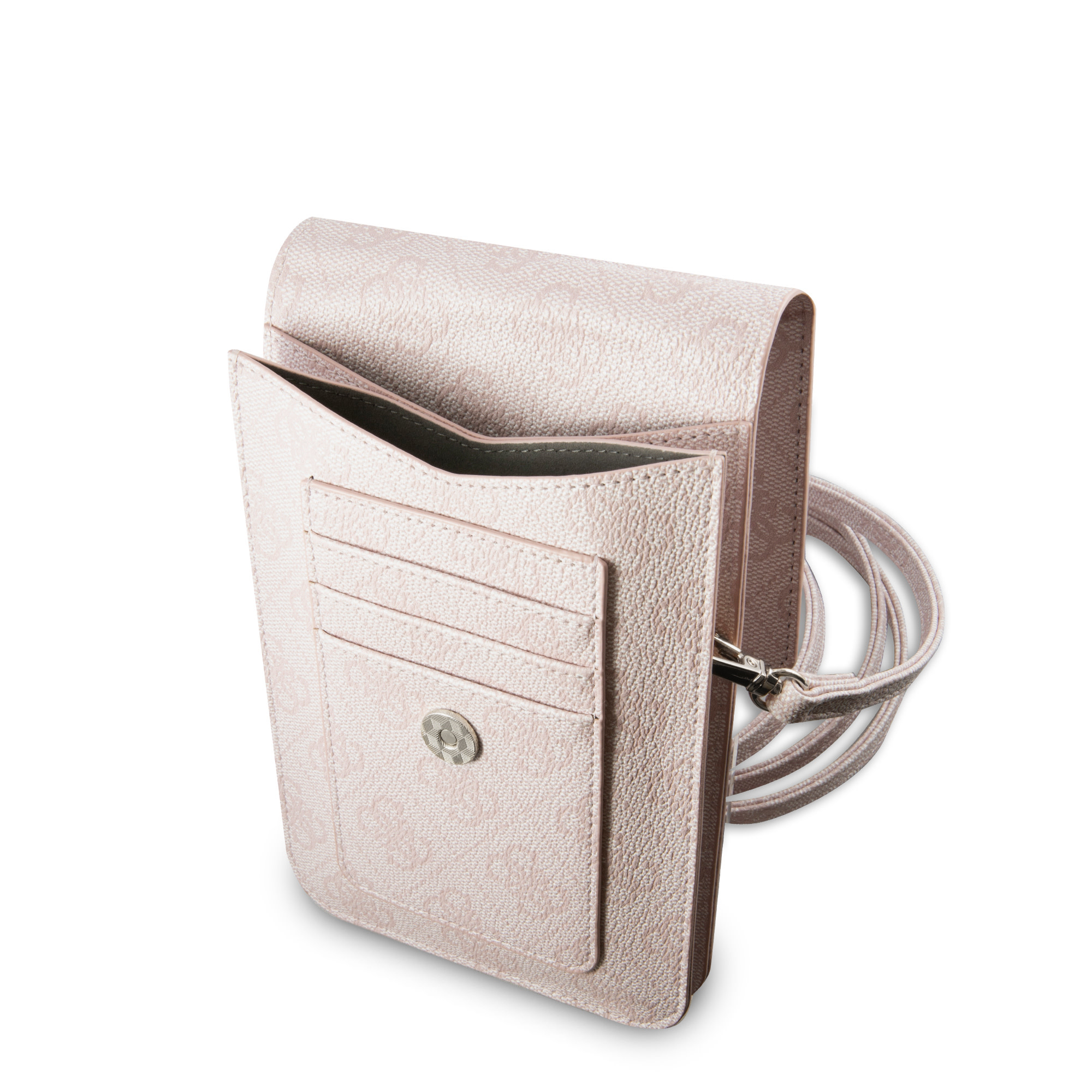 Guess Guess 7 inch PU Leather Telefoontas - Wallet bag - 4G Triangle - Roze, foto 4 van 4