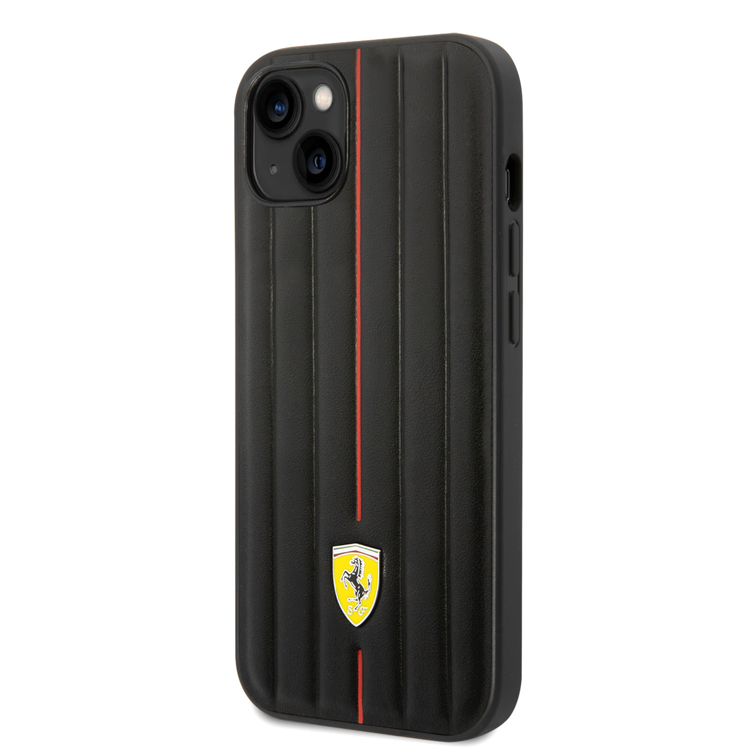 Ferrari Ferrari iPhone 14 & 15 Plus Hardcase Backcover - Hot Stamp - Red Line - Zwart, foto 2 van 6