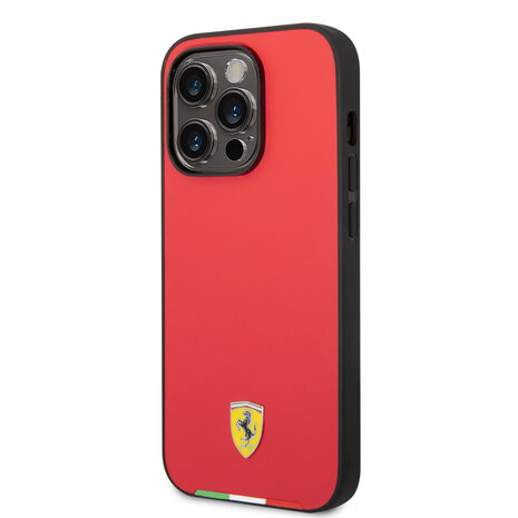 Ferrari Ferrari Coque arrière rigide iPhone 14 Pro - Italian Flag Line - Rouge Ferrari Ferrari Coque arrière rigide iPhone 14 Pro - Italian Flag Line - Rouge