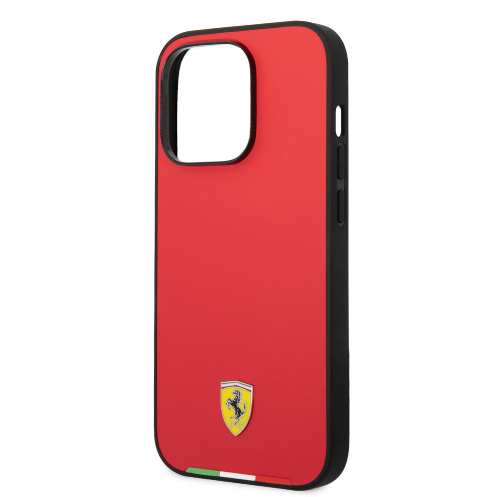 Ferrari Ferrari Coque arrière rigide iPhone 14 Pro - Italian Flag Line - Rouge Ferrari Ferrari Coque arrière rigide iPhone 14 Pro - Italian Flag Line - Rouge
