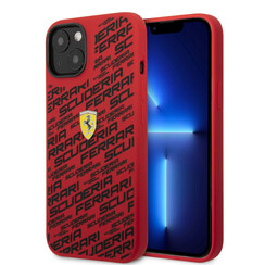 Ferrari iPhone 14 Pro Hardcase-Rückseite Scuderia All-Over - Rot