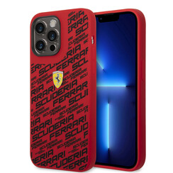 Ferrari iPhone 14 Pro Max Hardcase Backcover - Scuderia All-Over - Rood