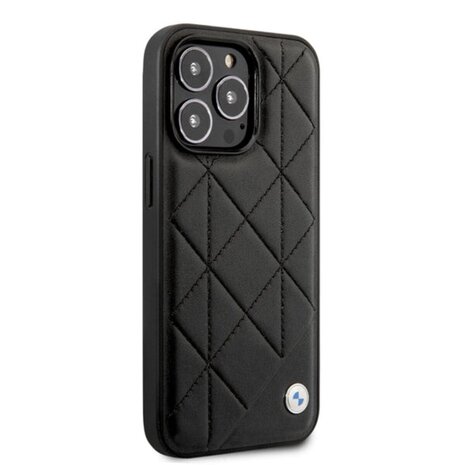 BMW BMW iPhone 14 Pro Hardcase Backcover - Quilted - Black BMW BMW iPhone 14 Pro Hardcase Backcover - Quilted - Black