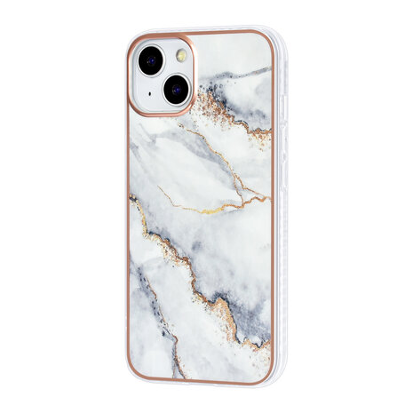 UNIQ Accessory UNIQ Accessory iPhone 13 & 14 TPU Coque - Marble White UNIQ Accessory UNIQ Accessory iPhone 13 & 14 TPU Coque - Marble White