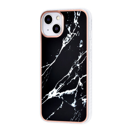 UNIQ Accessory UNIQ Accessory iPhone 13 & 14 TPU Backcover hoesje - Marble Black UNIQ Accessory UNIQ Accessory iPhone 13 & 14 TPU Backcover hoesje - Marble Black