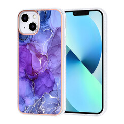 UNIQ Accessory iPhone 13 & 14 TPU Backcover hoesje - Marble Purple