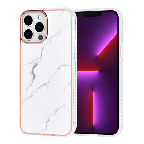 UNIQ Accessory UNIQ Accessory iPhone 13 Pro Max TPU Backcover hoesje - Marble UNIQ Accessory UNIQ Accessory iPhone 13 Pro Max TPU Backcover hoesje - Marble