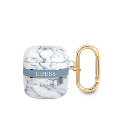 Guess Airpods - Airpods 2 Case - Marble - Blue