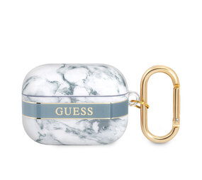 Guess Guess AirPods Pro & Pro 2 Case - Marble - Blauw