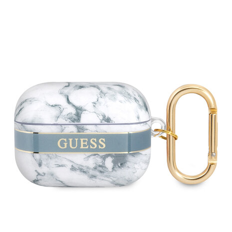Guess Guess AirPods Pro & Pro 2 Case - Marble - Blauw