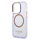 Guess Guess coque arrière rigide pour iPhone 14 Pro - Gold Buttons & Camera - Magsafe Compatible - Translucide - Violet Guess Guess coque arrière rigide pour iPhone 14 Pro - Gold Buttons & Camera - Magsafe Compatible - Translucide - Violet