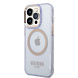 Guess Guess iPhone 14 Pro Max Hardcase-Rückseite - Gold Buttons & Camera - Magsafe Compatible - Durchscheinend - Lila Guess Guess iPhone 14 Pro Max Hardcase-Rückseite - Gold Buttons & Camera - Magsafe Compatible - Durchscheinend - Lila