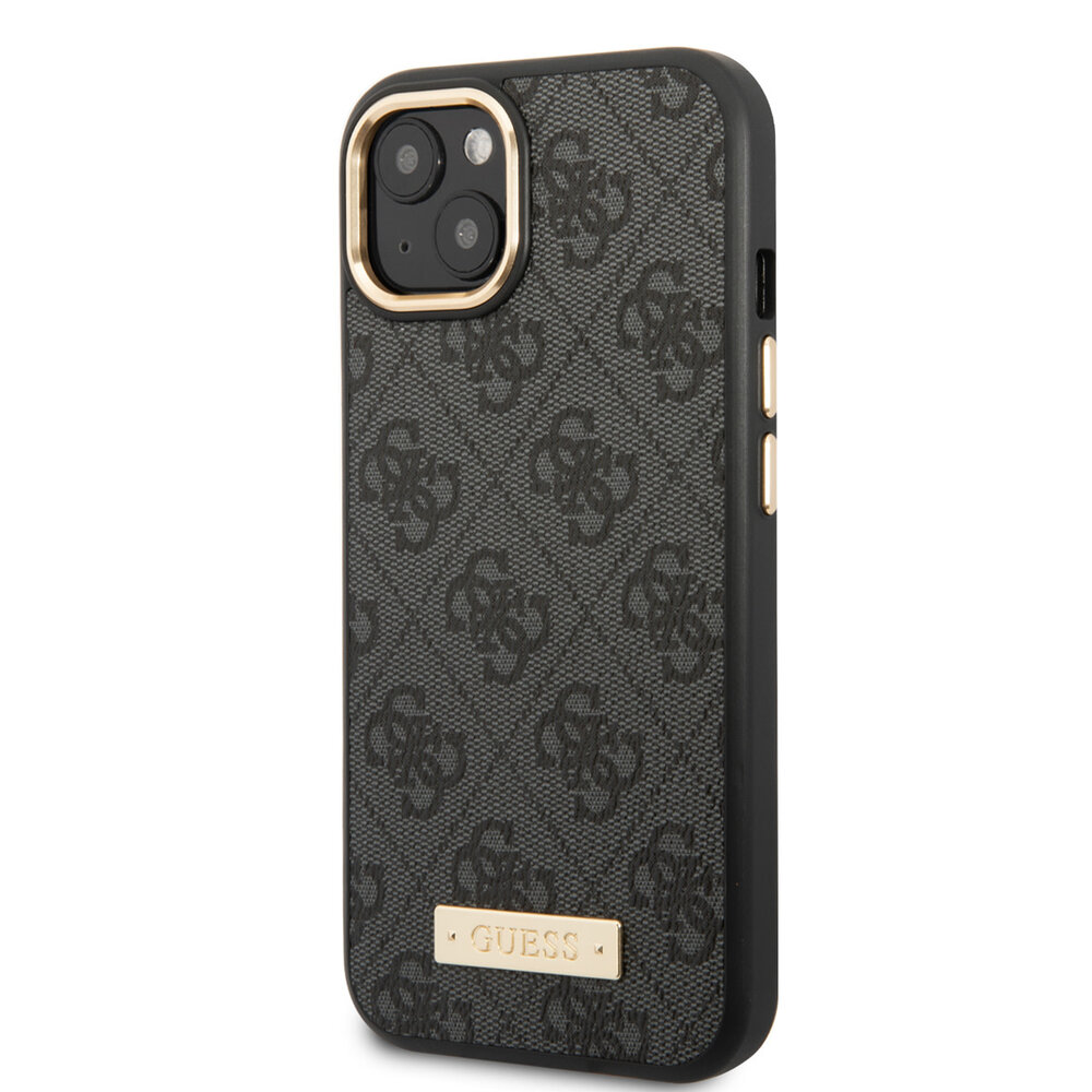 Guess Guess coque arriere rigide pour iPhone 14 & 15 Plus - 4G - Gold Camera & Buttons - Magsafe Compatible - Gris Guess Guess coque arriere rigide pour iPhone 14 & 15 Plus - 4G - Gold Camera & Buttons - Magsafe Compatible - Gris