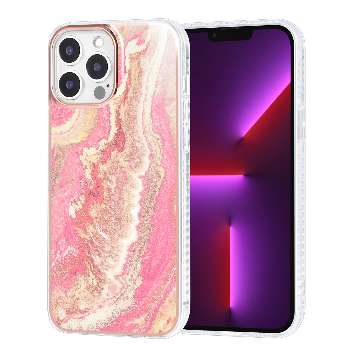 UNIQ Accessory UNIQ Accessory iPhone 13 Pro Max TPU Backcover - Marble Pink
