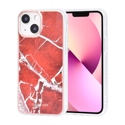 UNIQ Accessory iPhone 13 Mini TPU Hülle - Marble Red