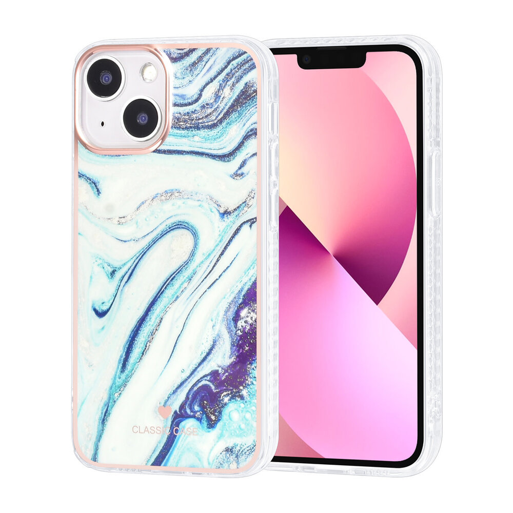 UNIQ Accessory UNIQ Accessory iPhone 13 Mini TPU Backcover - Marble Aquamarine UNIQ Accessory UNIQ Accessory iPhone 13 Mini TPU Backcover - Marble Aquamarine