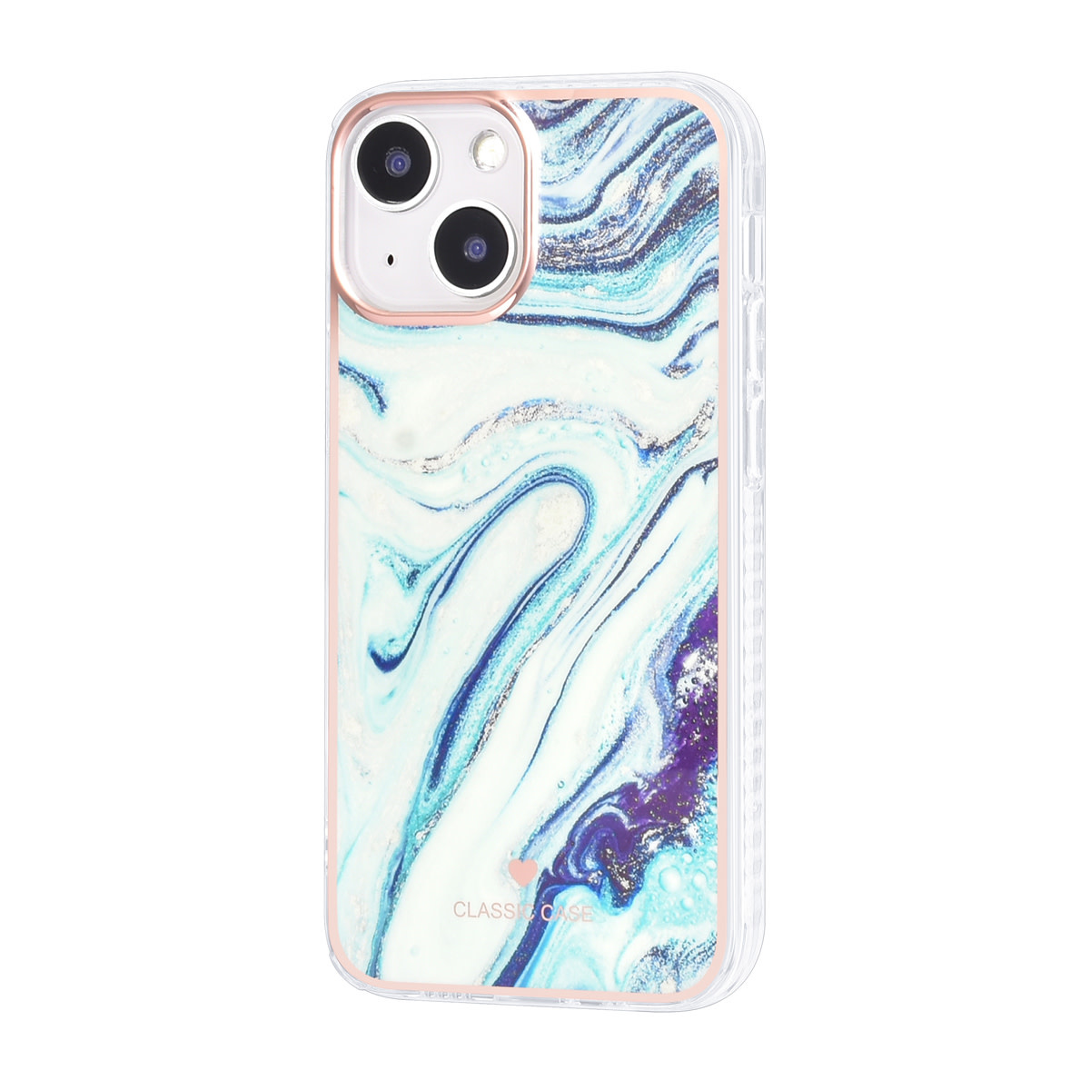 UNIQ Accessory UNIQ Accessory iPhone 13 Mini TPU Backcover - Marble Aquamarine, foto 2 van 3