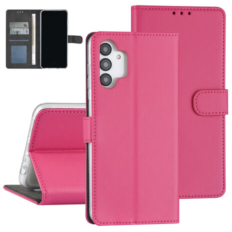 Samsung Galaxy A13 4G Case - Card holder for 3 cards - Magnetic closure - Hot Pink Samsung Galaxy A13 4G Case - Card holder for 3 cards - Magnetic closure - Hot Pink