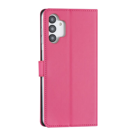 Samsung Galaxy A13 4G Book-Case hul - Kartenhalter für 3 Karten - Magnetverschluss - Hot Pink Samsung Galaxy A13 4G Book-Case hul - Kartenhalter für 3 Karten - Magnetverschluss - Hot Pink