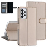 Samsung Galaxy A23 Book-Case hul - Kartenhalter für 3 Karten - Magnetverschluss - Gold Samsung Galaxy A23 Book-Case hul - Kartenhalter für 3 Karten - Magnetverschluss - Gold