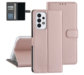 Samsung Galaxy A23 Book Case hoesje - Pasjeshouder voor 3 pasjes - Magneetsluiting - Rose Gold Samsung Galaxy A23 Book Case hoesje - Pasjeshouder voor 3 pasjes - Magneetsluiting - Rose Gold