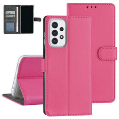 Étui Samsung Galaxy A23 - Porte-cartes pour 3 cartes - Fermeture magnétique - Rose vif