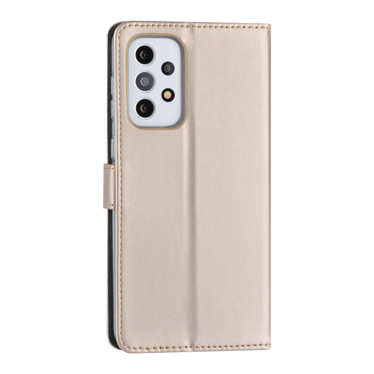 Samsung Galaxy A33 5G Book Case hoesje - Pasjeshouder voor 3 pasjes - Magneetsluiting - Goud, foto 3 van 4