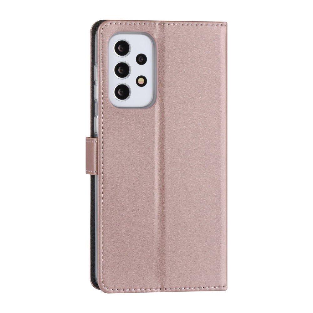 Samsung Galaxy A33 5G Book-Case hul - Kartenhalter für 3 Karten - Magnetverschluss - Rose Gold Samsung Galaxy A33 5G Book-Case hul - Kartenhalter für 3 Karten - Magnetverschluss - Rose Gold
