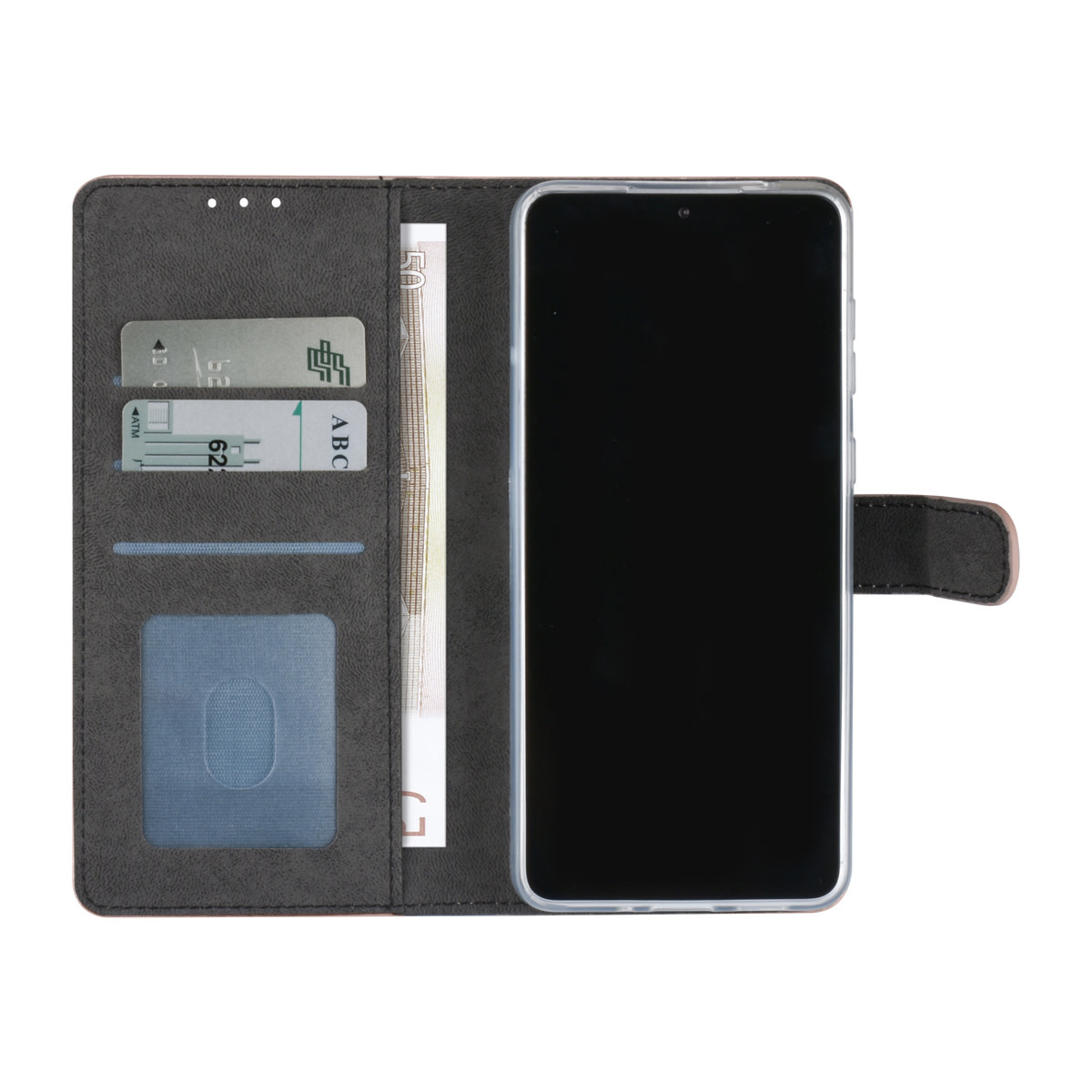 Samsung Galaxy A33 5G Book Case hoesje - Pasjeshouder voor 3 pasjes - Magneetsluiting - Rose Gold, foto 4 van 4