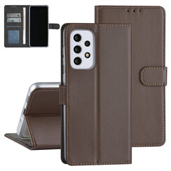 Samsung Galaxy A33 5G Case - Card holder for 3 cards - Magnetic closure - Brown