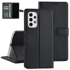 Samsung Galaxy A73 5G Book-Case hul - Kartenhalter für 3 Karten - Magnetverschluss - Schwarz