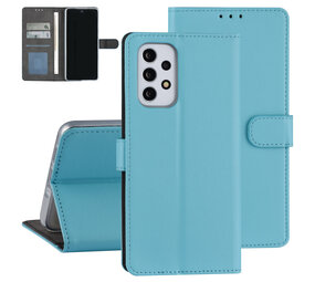 Samsung Galaxy A73 5G Case - Card holder for 3 cards - Magnetic closure - Light Blue Samsung Galaxy A73 5G Case - Card holder for 3 cards - Magnetic closure - Light Blue