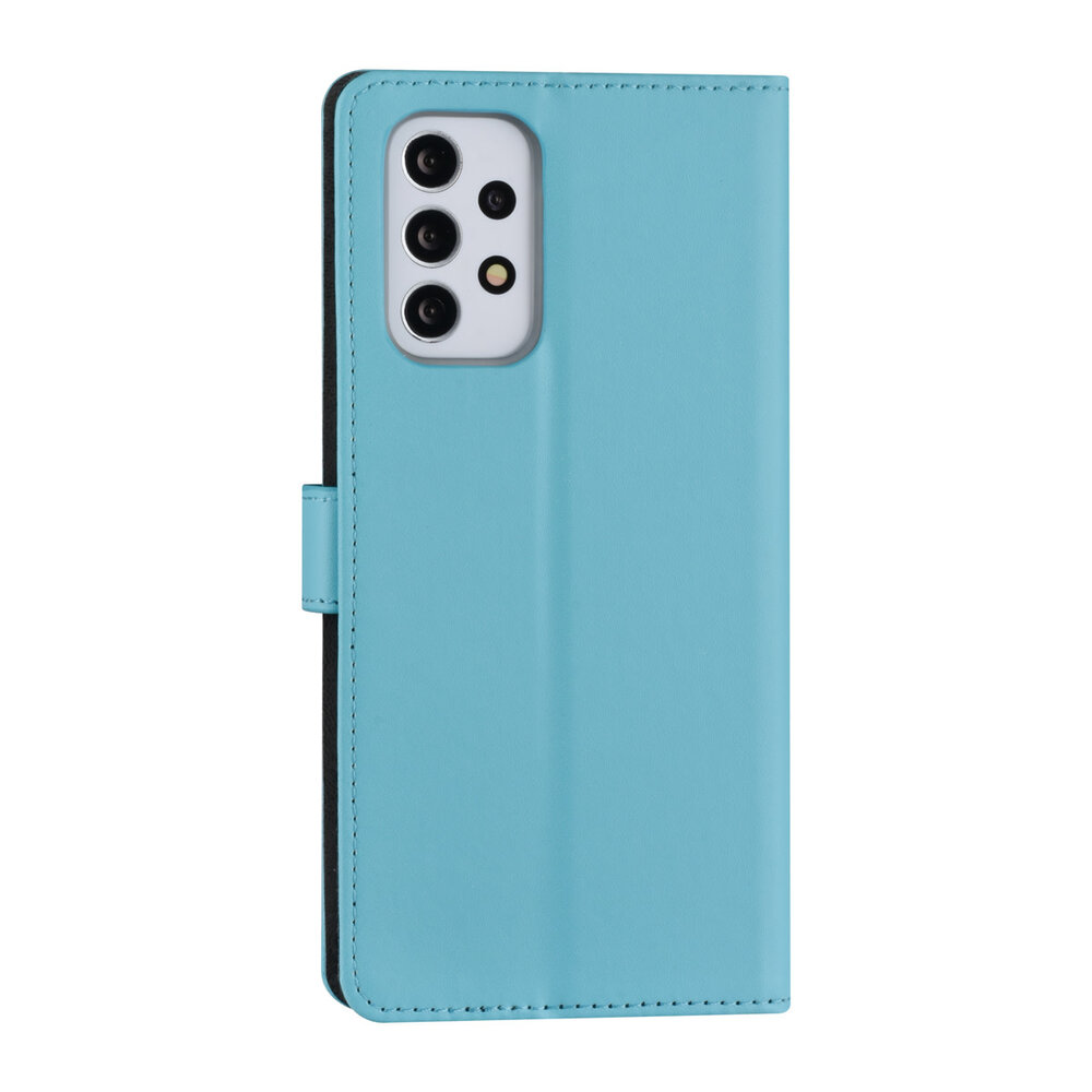 Samsung Galaxy A73 5G Case - Card holder for 3 cards - Magnetic closure - Light Blue Samsung Galaxy A73 5G Case - Card holder for 3 cards - Magnetic closure - Light Blue