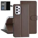 Samsung Galaxy A73 5G Book-Case hul - Kartenhalter für 3 Karten - Magnetverschluss - Braun Samsung Galaxy A73 5G Book-Case hul - Kartenhalter für 3 Karten - Magnetverschluss - Braun