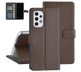 Samsung Galaxy A73 5G Case - Card holder for 3 cards - Magnetic closure - Brown Samsung Galaxy A73 5G Case - Card holder for 3 cards - Magnetic closure - Brown
