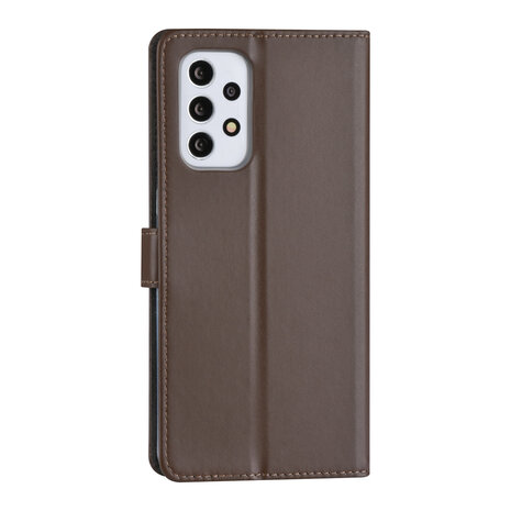 Samsung Galaxy A73 5G Book-Case hul - Kartenhalter für 3 Karten - Magnetverschluss - Braun Samsung Galaxy A73 5G Book-Case hul - Kartenhalter für 3 Karten - Magnetverschluss - Braun